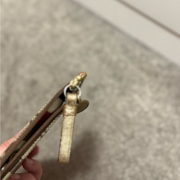 Vintage Coach Signature Tan/Brown Credit Card ID Holder Keychain Wallet - Picture 5 of 5